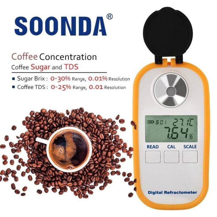 2in1 Auto Refractometer For Coffee Hydrometer Brix TDS Concentration Lazada Indonesia