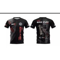 （Contact customer service to customize for you）Glock 17 Zev Sublimation Tshirt / Baju Microfiber Jersi / Jersey Sublimation / Tshirt Jersey（Childrens Adult Sizes）