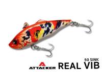 เหยื่อตกปลา ATTACKER รุ่น REAL VIB 50 SINK ขนาด 50 มม. น้ำหนัก 13 กรัม เหยื่อจม เหยื่อปลอม