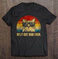 Funny Design Cool Best Cat Dad Ever Vintage Version Men T-Shirt Summer O-Neck Tshirt Hip Hop Tees Tops