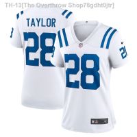 ⊙✕▲ Rugby NFL Pony Indianapolis Colts Rugby Uniform No. 28 Taylor Jersey Womens Sports Team Uniform