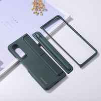 Samsung Galaxy Z Fold 4 3กรณีที่มีขาตั้ง &amp; S ที่วางปากกากระเป๋าป้องกันเคสแบบตั้งได้ SPen สำหรับ Z Fold3 4บั๊มเปอร์กระเป๋า