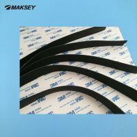 MAKSEY 1 Buah Potongan Silikon Lembaran Setrip Segel Karet Bantalan Peredam Gasket Perekat Otomatis Bantalan Hitam 300x1 0/20/30x0.5/1/2/3Mm