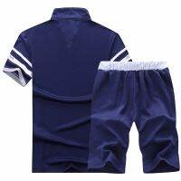 Men Summer 2PC Set Breathable 2022 Sportsuits Mens Short Set Two Pieces Fashion Letter Track Suit Men T-shirt +Shorts Tracksuit