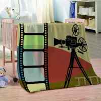 Resident dan-ger movie camera 3D worm Plush Fleece Blanket picnic software