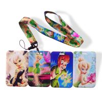 Disney Tinker Bell Girls Card Holder Business Badge Card Case Frame ABS Employee Case  Student Lanyard Name Card Holder Card Holders