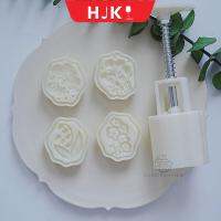 HJKL พลาสติกทำจากพลาสติก ลิลลี่แห่งหุบเขา mooncake Mold สีขาวขาว มือกด สไตล์จีนจีน คู่มือการใช้งาน การอบในครัว