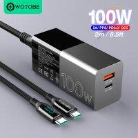 WOTOBE PD 100W GaN USB C Charger Power Adapter2-Port 100W PPS 45W QC5 AFC for Laptops MacBook iPad iPhone 14 Galaxy S22 mi 12