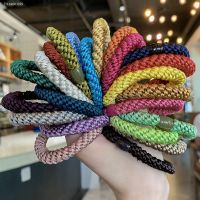 ▥▫♠ Girl Colorful Thick Hair Rubber Bands High Elastic Scrunchie Women Ponytail Holder Hair Tie Rope Simple Hairbands Headdress