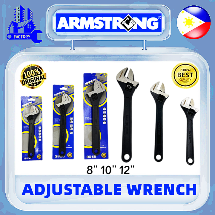 Armstrong Heavy Duty Adjustable Wrench ( 8" 10" 12" ) Lazada PH