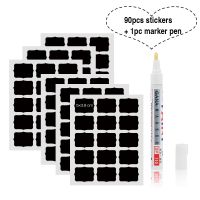 【YF】✴❃  90pcs Spice Sticker Jars Stickers Pantry Labels Organizer Storage Bottles Jar Blackboard