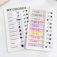 Reusable My Chores Checklist Daily Planner Memo Plastic Board Chore Chart Responsibility Behavior for Kid Self-discipline Card