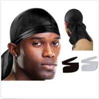 [HOT JILZKXLGWOQQ 121] ซาตินผู้ชายยืดหมวกฮิปฮอป Du Doo Rag Durag วิกผมผ้าโพกหัวผ้าพันคอ H Eadwear สีทึบยาวหมวกผูกลงหางอุปกรณ์ผม