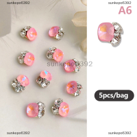 sunkepo6392 Charms Nail Art ตกแต่งเล็บ Art Square เจาะเครื่องประดับ3D เล็บ Art rhinestone