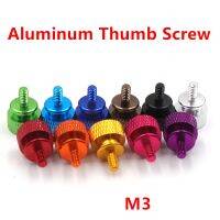 10pcs M3 Aluminum step thumb screw Computer case Screw Knurled Hand Screws anodized 11 colors