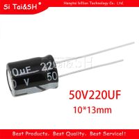 20PCS Higt quality 50V220UF 10*13mm 220UF 50V 10*13 Electrolytic capacitor