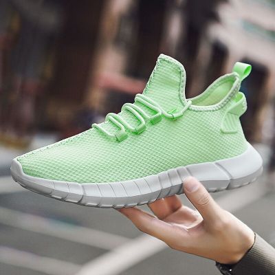 2022 Mens Casual Shoes Sneakers Breathable Flying Woven Fashion Sports Running Non-slip Elastic Comfortable Trend Male Shoes