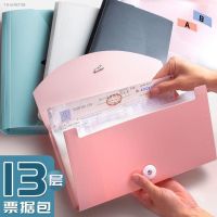 ♝◑✴ Colour Portable Folder File Bag Expansion Pocket Card Holder Wallet Bill Receipt File Sort Organizer Office Supplies