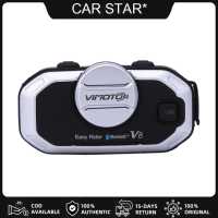 [COD Available] Vimoto V8 Motorcycle Helmet GPS Radios Wireless Bluetooth-compatible Intercom Headset