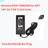 ของแท้19V 3A 57W 5.5X2.5Mm SOY SUN-1900300 AC Adapter สำหรับจอภาพแล็ปท็อป Power Supply Charger