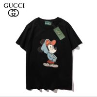 G - U - C ใหม่ฝ้ายหลวมพิมพ์เสื้อยืดแขนสั้น