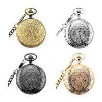 Women Lady Girl Men Quartz Pocket Watch Chain Round Hollow Pendant Carved Vintage Gift TP899