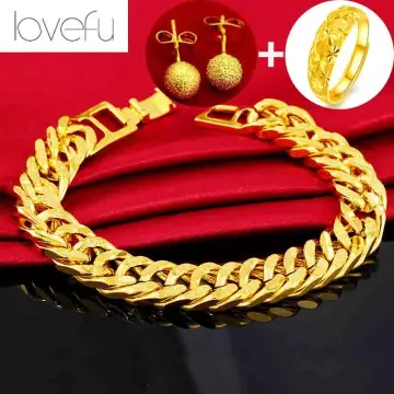 DS SALES combo of jaguar Mens Bracelet Gold-Plated Design Real Gold Looking  Wear For Boys,