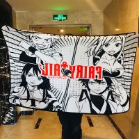 [COD] Anime Tail Printed Cartoon Coral Blanket Childrens Air Conditioned Nap