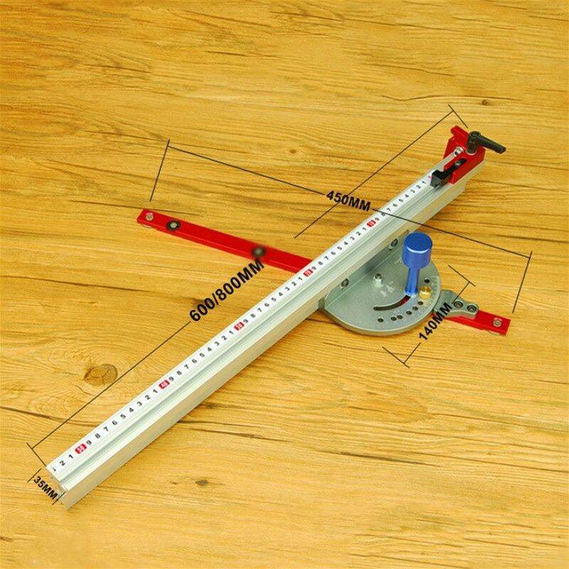 Aluminum Angle Miter Gauge Sawing Assembly Ruler Woodworking Tool 400mm ...