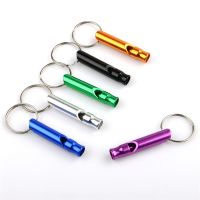 5pcs Multifunctional Aluminum Emergency Survival Whistle Keychain For Camping Hiking Outdoor Tools Training whistle Survival kits