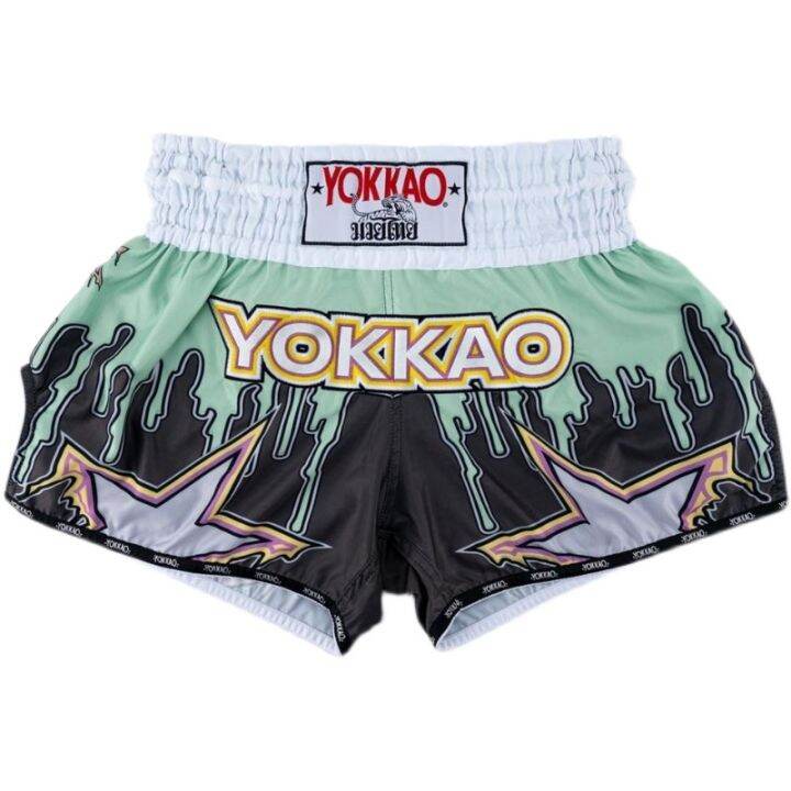 yokkao-กางเกงมวยไทยนำเข้าจากประเทศไทยแท้การต่อสู้-sanda-มวยต่อสู้กีฬากางเกงขาสั้นชายและหญิง-gratis-ongkir