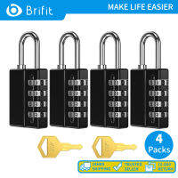 Brifit 4หลักกุญแจ,4แพ็คกุญแจแบบรหัส2 Key สำหรับโรงยิมโรงเรียน Locker,ตู้เก็บอุปกรณ์กีฬา,รั้ว,กล่องเครื่องมือ,กล่องเก็บของ Hasp