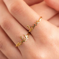 2021Customized Rings Stainless Steel Name Rings for Women Personalized Custom Nameplate Rings Fashion Jewelry Christmas Present