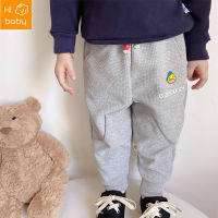 Childrens Waffle Pants Boys Sweatpants Spring and Autumn Casual Pants Girls Ankle-Tied Sports Pants