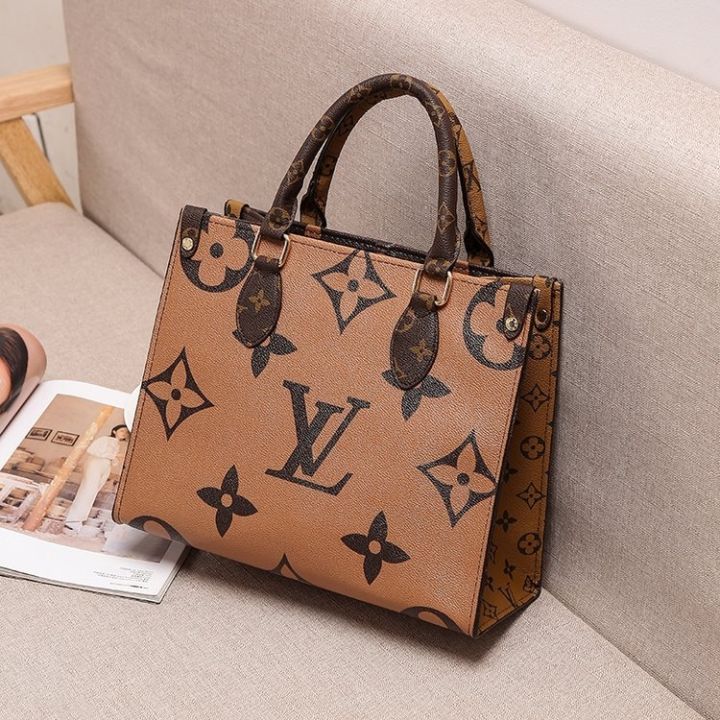 cod-2021ใหม่-lv-onthego-กระเป๋าทรงสี่เหลี่ยมมีหูหิ้วสะพายไหล่กระเป๋าสะพายสำหรับผู้หญิงขาย-shopper-กระเป๋าช้อปปิ้งไม่เคย-full-กระเป๋าถือ