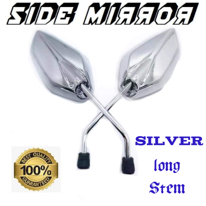 SUZUKI Raider`135 Motorcycle Long Stem Side Mirror Color Silver.COD