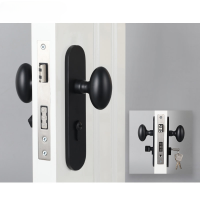 Porta Handle Lock Para Quarto Banheiro วงรี Alças One-OiecePanel Duck Egg Forma Design Simples Mudo Lock Body Quieter