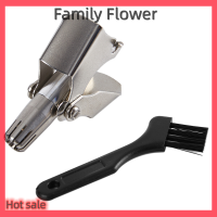 Family Flower Flash Sale 1ชุดขนจมูก Trimmer สแตนเลสคู่มือมีดโกนมีดโกนทำความสะอาด