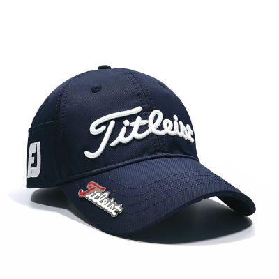 Tittleist ของแท้หมวกเงินผู้ชายหมวกหมวกเบสบอลหมวกกอล์ฟปักกลางแจ้งแฟชั่น