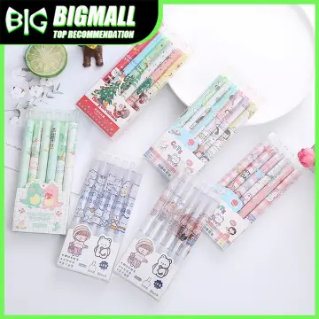 Giant star Cute Milky Cow Pens, Retractable Gel Pens, Black Gel Ink Pens,  0.5mm