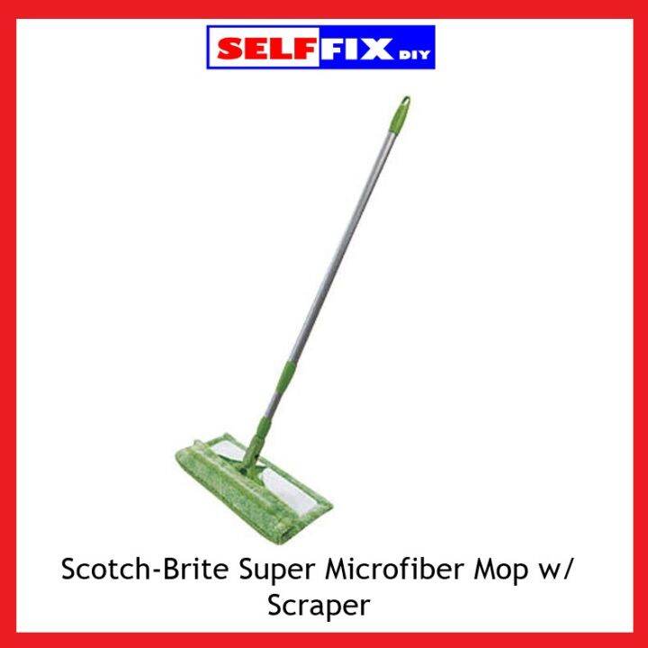 3M ScotchBrite Super Microfiber Mop with Scrapper Broom and mop 2 in