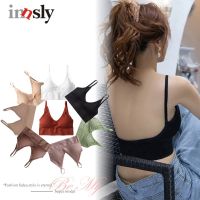 Innsly Women Sexy Push Up Backless Bras Sports Tube Top Female Anti-Exposure Cotton Padded One-Piece Comfortable Soft Wire Free Tank