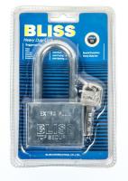 BLISS แม่กุญแจล็อค พร้อมลูกกุญแจ 3 ดอก สีเงิน 50L (W)