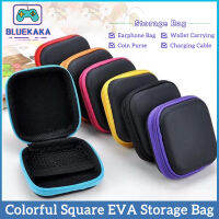 BLUEKAKA ที่มีสีสันมินิหูฟังถุงเก็บที่มีคุณภาพสูงกรณี EVA สำหรับสาย USB กระเป๋าเงินเหรียญกระเป๋าสตางค์กระเป๋าอุปกรณ์เสริมหูฟัง