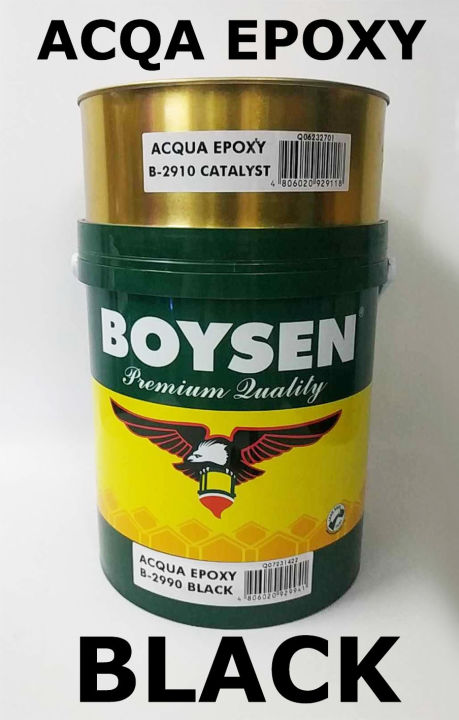 BOYSEN ACQUA EPOXY BLACK B-2990 WITH CATALYST B-2910 ( 1 GALLON ...