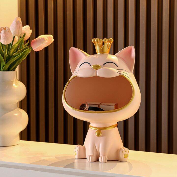 cc-cats-figurine-big-mouth-storage-cartoon-resin-sculpture-chocolates-basket-office