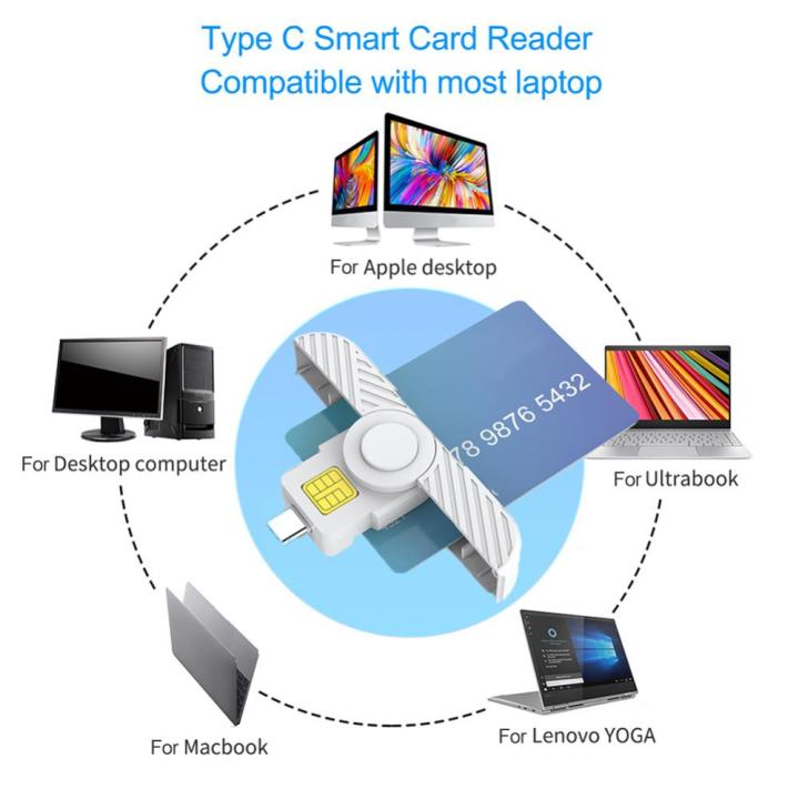 เครื่องอ่านการ์ดยูเอสบีแบบ-type-c-id-cac-การ์ดรีดเดอร์-usb-การเข้าถึงทั่วไปสำหรับซิมชิปบัตรประจำตัวความปลอดภัยของใบรับรองดิจิทัล