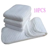 10PCS Soft Reusable Baby Cloth Diaper Nappy Liners insert 3 Layers Cotton Washable Baby care Cloth Diapers