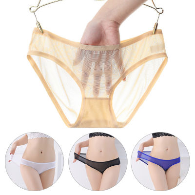 Xuchen ชุดชั้นในเซ็กซี่ของผู้หญิงตาข่ายซีทรู,กางเกงชั้นในไร้รอยต่อกางเกงชั้นในผ้าโปร่งเอวต่ำ