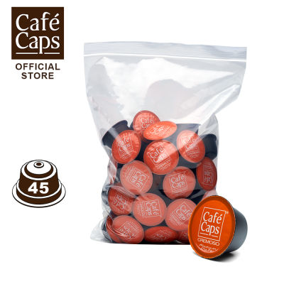 Cafecaps - Coffee Dolce Gusto Cremoso (1 ถุง X45 แคปซูล) -Nescafe Dolce Gusto Coffee แคปซูลกาแฟอาราบิก้าดอยตุง ระดับการคั่วกลาง ใช้กับเครื่อง Nescafe Dolce Gusto